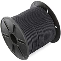 Auroris 100 m Rollo de Cinta de algodón Redondo 1 mm Color: Negro